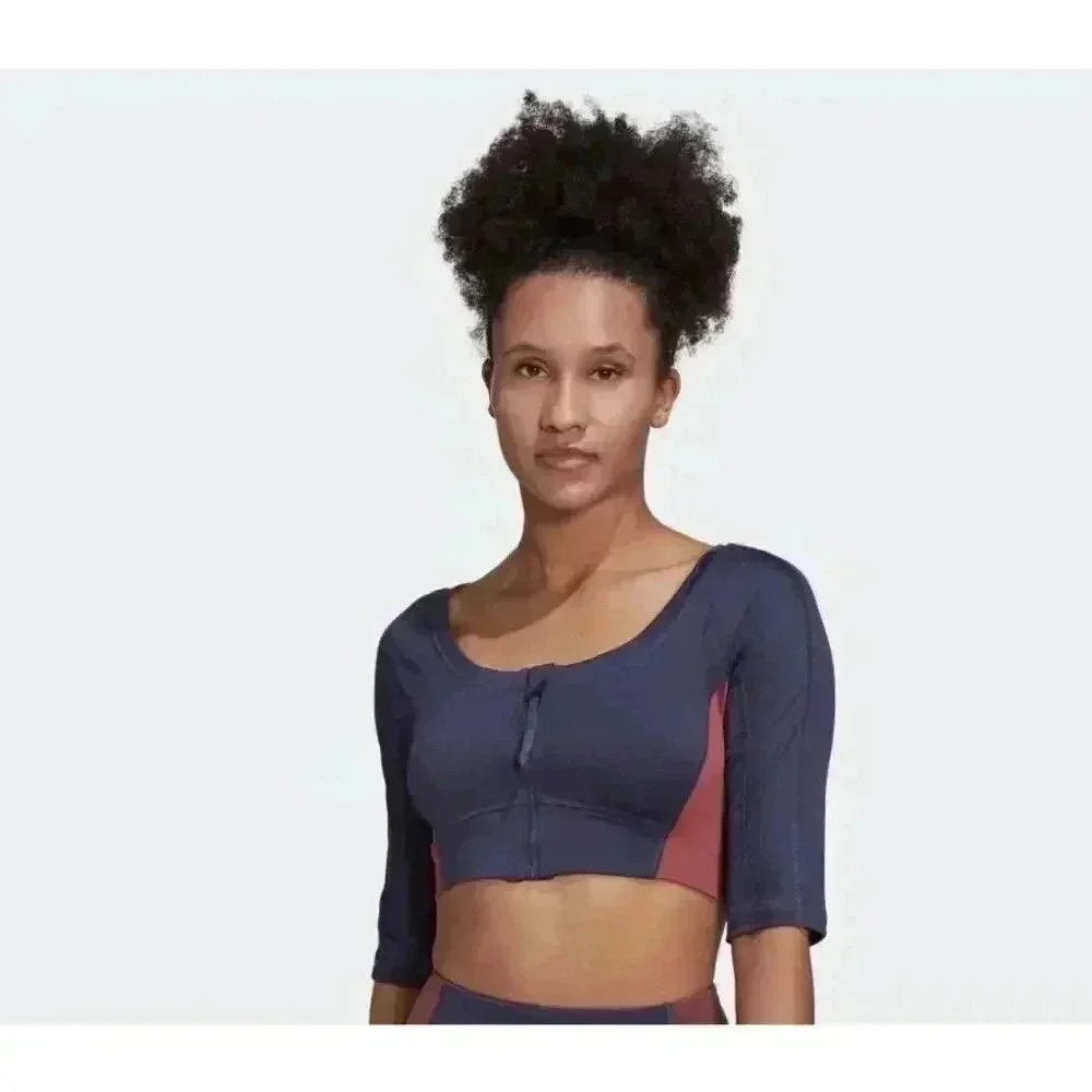 NWT Adidas x Parley Blue Training Yoga Top - size Large